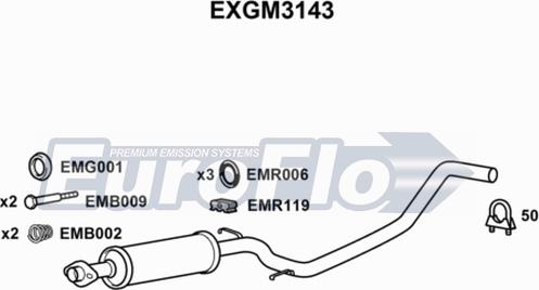 EuroFlo EXGM3143 - Srednji Ispušni lonac www.molydon.hr