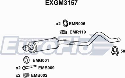 EuroFlo EXGM3157 - Srednji Ispušni lonac www.molydon.hr