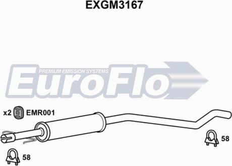 EuroFlo EXGM3167 - Srednji Ispušni lonac www.molydon.hr