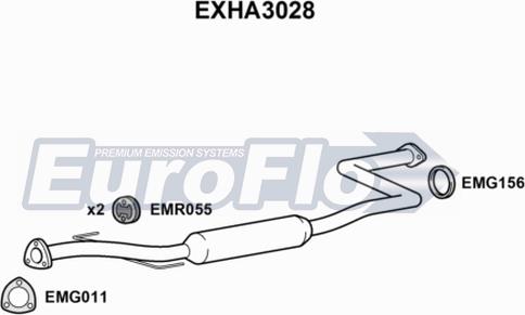 EuroFlo EXHA3028 - Srednji Ispušni lonac www.molydon.hr