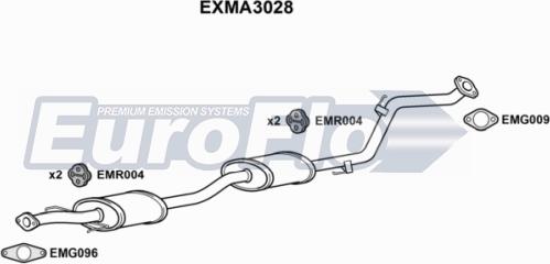 EuroFlo EXMA3028 - Srednji Ispušni lonac www.molydon.hr