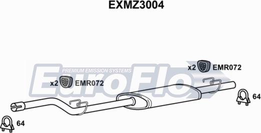 EuroFlo EXMZ3004 - Srednji Ispušni lonac www.molydon.hr