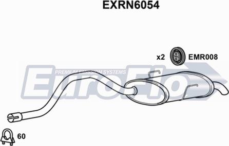 EuroFlo EXRN6054 - Zadnji Ispušni lonac www.molydon.hr