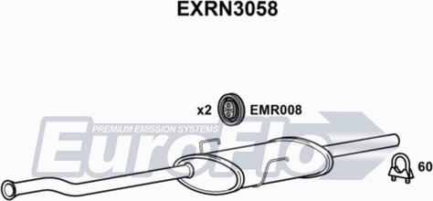 EuroFlo EXRN3058 - Srednji Ispušni lonac www.molydon.hr