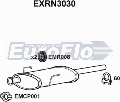 EuroFlo EXRN3030 - Srednji Ispušni lonac www.molydon.hr