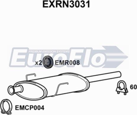 EuroFlo EXRN3031 - Srednji Ispušni lonac www.molydon.hr