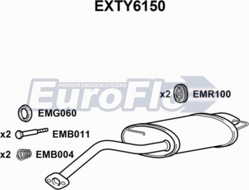 EuroFlo EXTY6150 - Zadnji Ispušni lonac www.molydon.hr