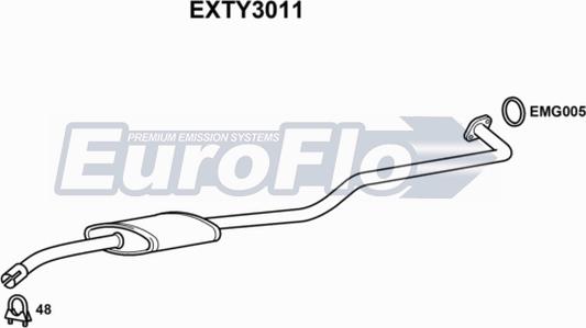 EuroFlo EXTY3011 - Srednji Ispušni lonac www.molydon.hr