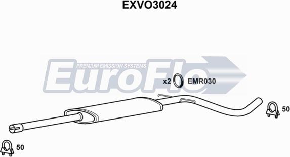 EuroFlo EXVO3024 - Srednji Ispušni lonac www.molydon.hr