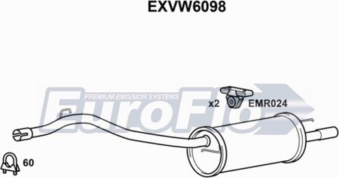 EuroFlo EXVW6098 - Zadnji Ispušni lonac www.molydon.hr