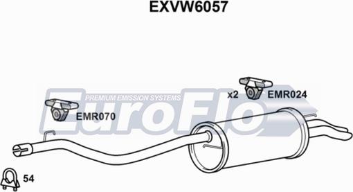 EuroFlo EXVW6057 - Zadnji Ispušni lonac www.molydon.hr