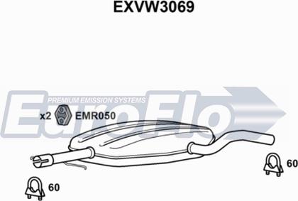 EuroFlo EXVW3069 - Srednji Ispušni lonac www.molydon.hr