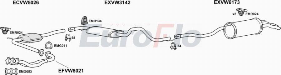 EuroFlo VWCAR25 6018A00 - Ispušni sistem www.molydon.hr