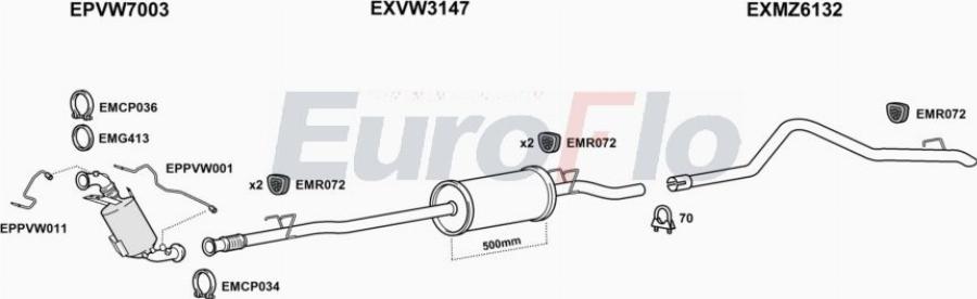 EuroFlo VWCRA25D 7001A03 - Ispušni sistem www.molydon.hr