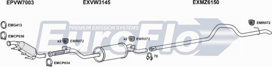 EuroFlo VWCRA25D 7001E03 - Ispušni sistem www.molydon.hr