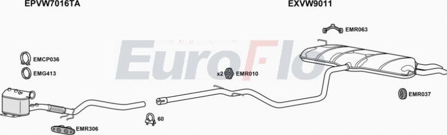 EuroFlo VWEOS20D 5012B - Ispušni sistem www.molydon.hr