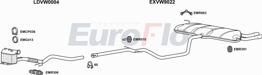 EuroFlo VWEOS20D 0504LHD - Ispušni sistem www.molydon.hr