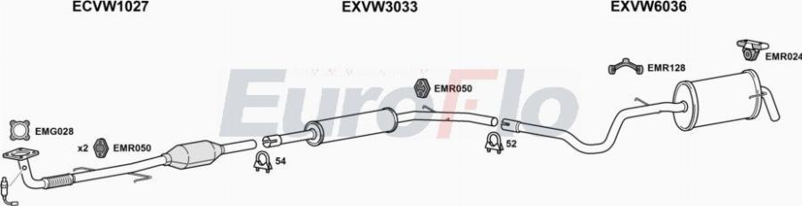 EuroFlo VWLUP14 1001A00 - Ispušni sistem www.molydon.hr