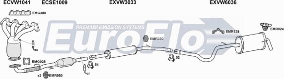 EuroFlo VWLUP14 1001D - Ispušni sistem www.molydon.hr