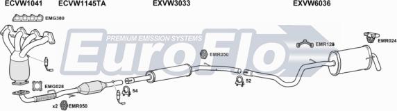 EuroFlo VWLUP14 1001E - Ispušni sistem www.molydon.hr