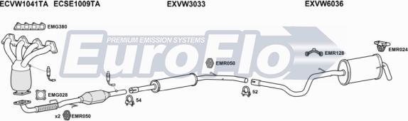 EuroFlo VWLUP14 1001F - Ispušni sistem www.molydon.hr