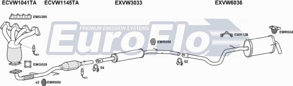 EuroFlo VWLUP14 1001G - Ispušni sistem www.molydon.hr