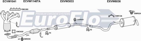 EuroFlo VWLUP14 1001J - Ispušni sistem www.molydon.hr