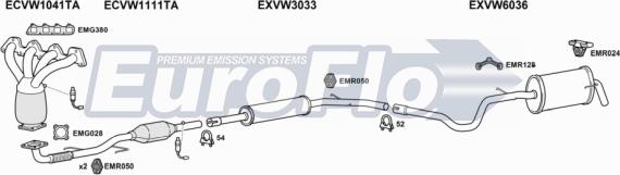 EuroFlo VWLUP14 1001K - Ispušni sistem www.molydon.hr