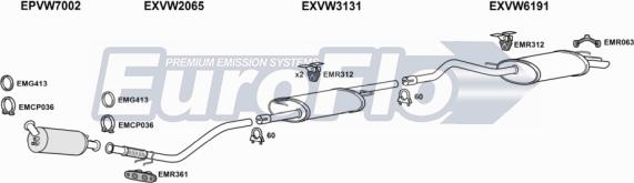 EuroFlo VWTRA25D 6004B - Ispušni sistem www.molydon.hr