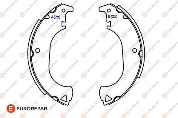 EUROREPAR 1643186380 - Komplet kočnica, bubanj kočnice www.molydon.hr