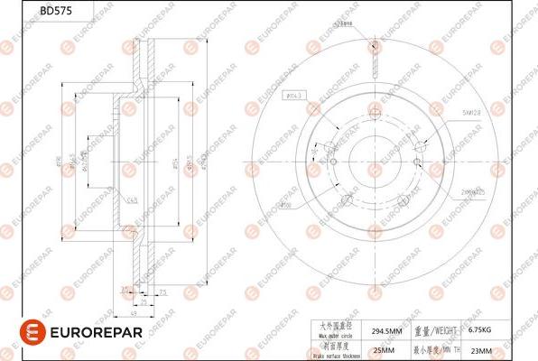 EUROREPAR 1684301780 - Kočioni disk www.molydon.hr