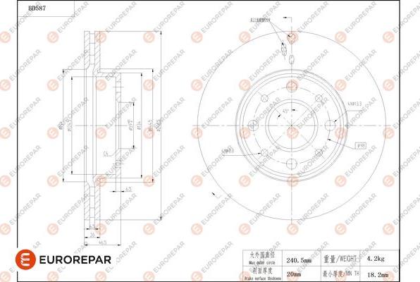 EUROREPAR 1684302980 - Kočioni disk www.molydon.hr