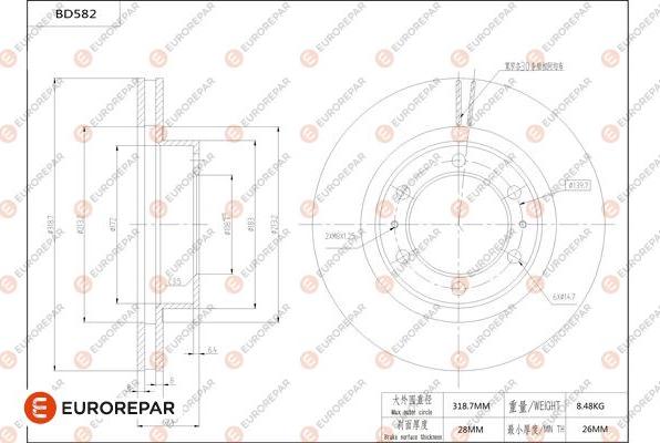 EUROREPAR 1684302480 - Kočioni disk www.molydon.hr