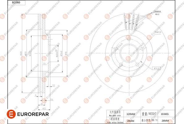 EUROREPAR 1684302280 - Kočioni disk www.molydon.hr