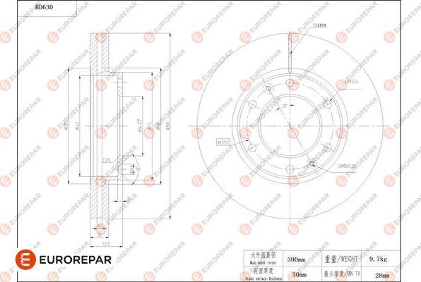 EUROREPAR 1684307280 - Kočioni disk www.molydon.hr