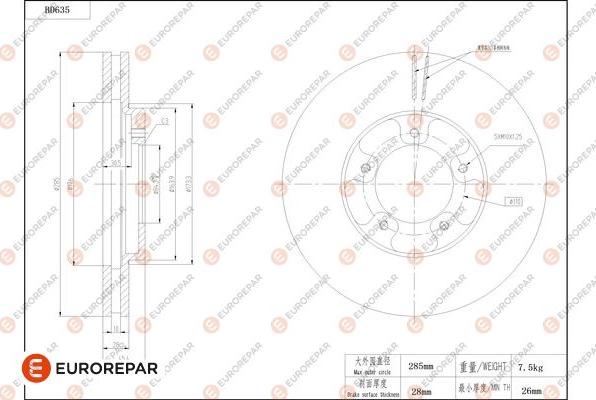 EUROREPAR 1684307780 - Kočioni disk www.molydon.hr