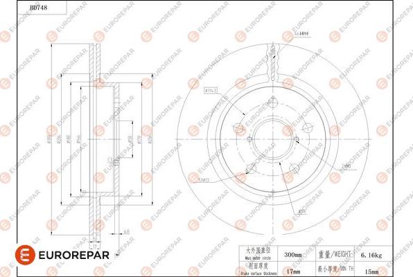 EUROREPAR 1684319080 - Kočioni disk www.molydon.hr