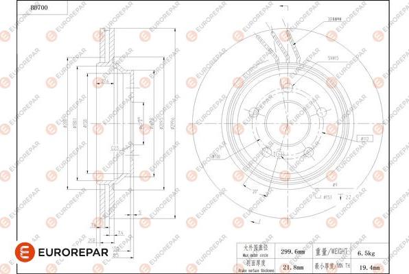 EUROREPAR 1684314280 - Kočioni disk www.molydon.hr