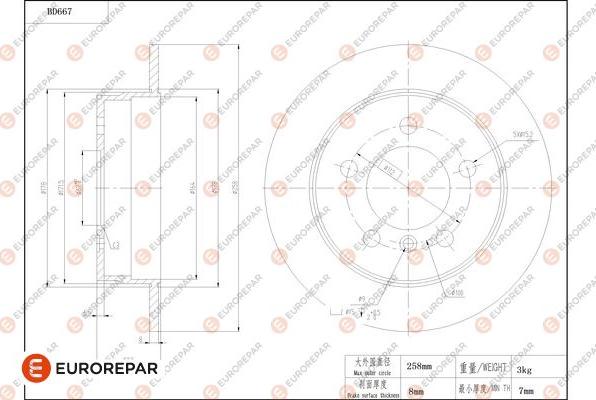 EUROREPAR 1684310980 - Kočioni disk www.molydon.hr