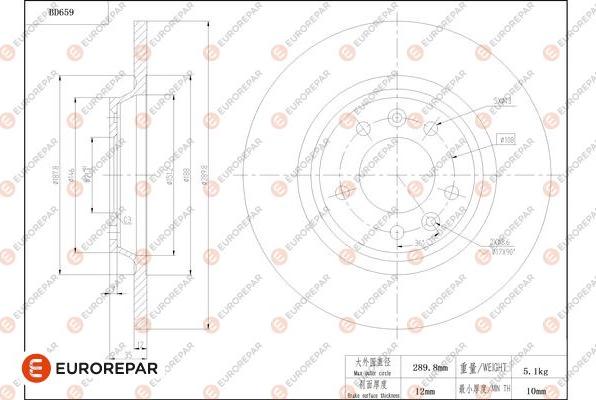 EUROREPAR 1684310180 - Kočioni disk www.molydon.hr