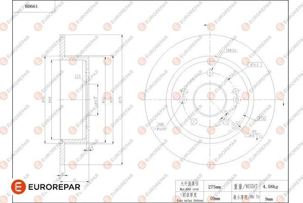 EUROREPAR 1684310380 - Kočioni disk www.molydon.hr