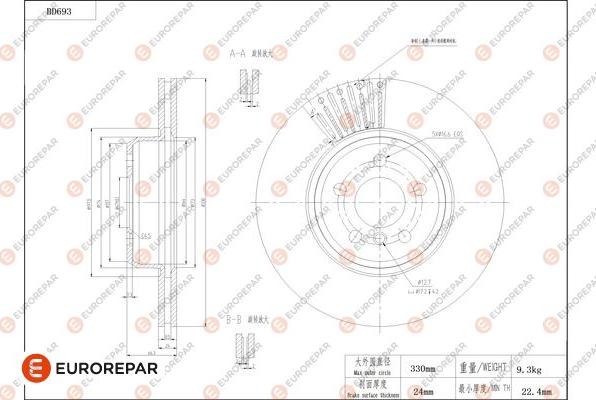 EUROREPAR 1684313580 - Kočioni disk www.molydon.hr