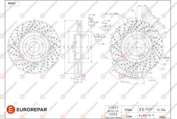 EUROREPAR 1684312480 - Kočioni disk www.molydon.hr