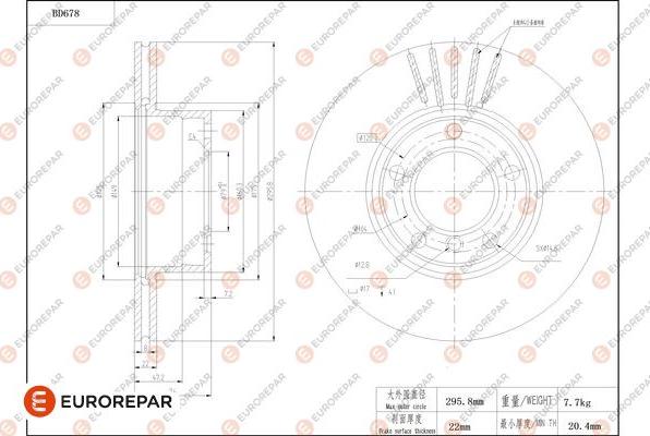 EUROREPAR 1684312080 - Kočioni disk www.molydon.hr