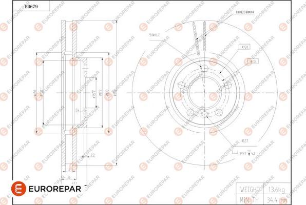 EUROREPAR 1684312180 - Kočioni disk www.molydon.hr