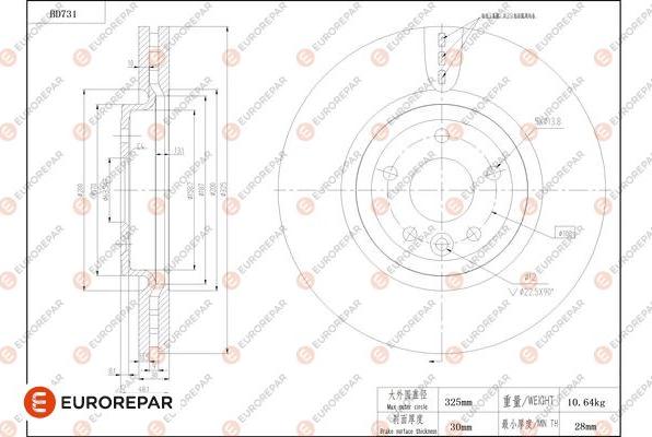 EUROREPAR 1684317380 - Kočioni disk www.molydon.hr