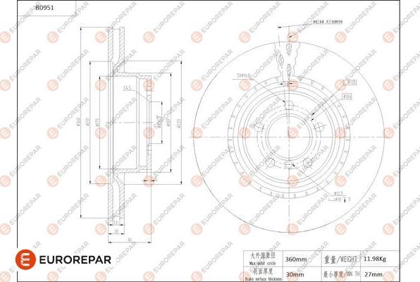 EUROREPAR 1684339380 - Kočioni disk www.molydon.hr