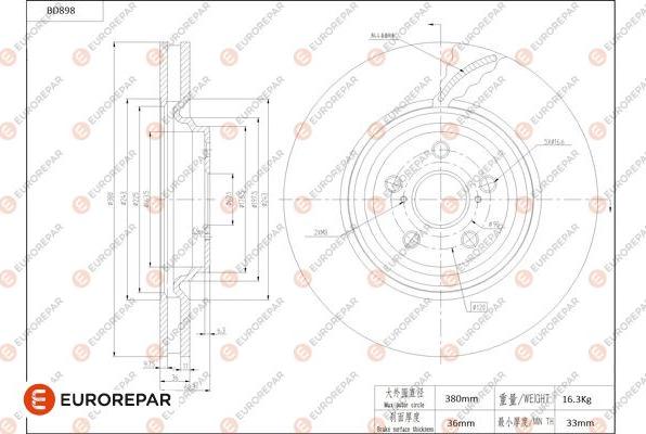 EUROREPAR 1684334080 - Kočioni disk www.molydon.hr