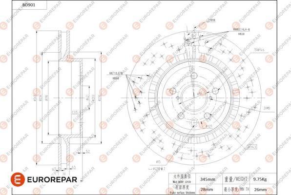 EUROREPAR 1684334380 - Kočioni disk www.molydon.hr