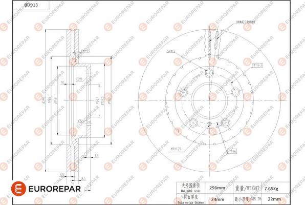 EUROREPAR 1684335580 - Kočioni disk www.molydon.hr